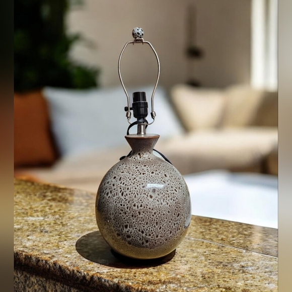 Jamie Young Vagabond Table Lamp Ceramic Artisanal Quality Brown Reactive Glaze